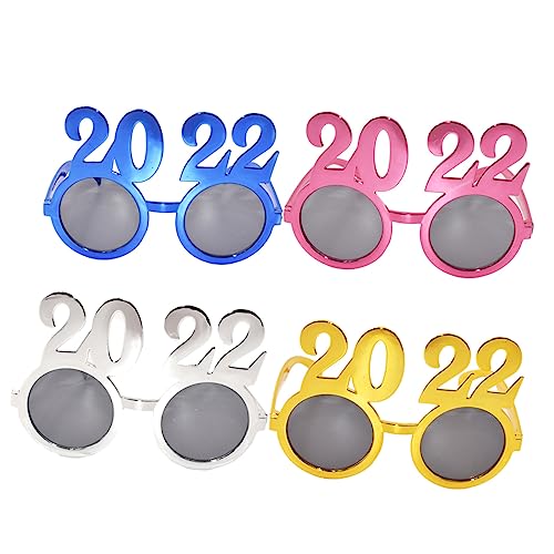 VALICLUD 4 Stück Lustige Partybrillen Mixed Colors Fotorequisiten für Feierlichkeiten Ergonomisch und Bequem für Karneval und Andere Anlässe von VALICLUD