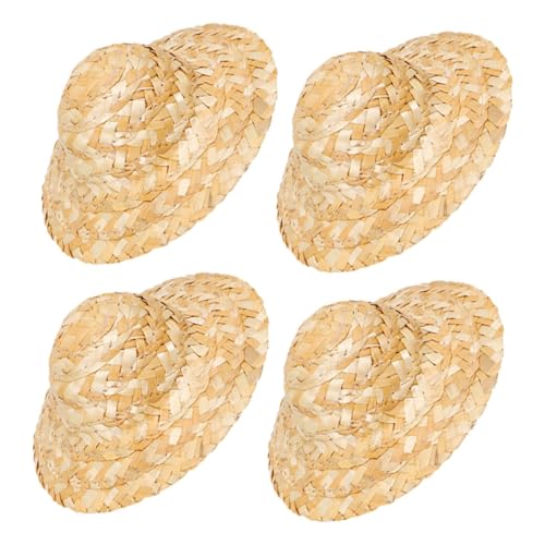 VALICLUD 4 Stück Miniatur Strohhüte Handgefertigte Puppenhüte für DIY Dekorative Mützen für Puppenhäuser und Foto Requisiten für Bastelprojekte und Geschenkideen VALICLUD 4 Stück Miniatur Strohhüte Handgefertigte Puppenhüte für DIY Dekorative Mützen für Puppenhäuser und Foto Requisiten für Bastelprojekte und Geschenkideen von VALICLUD