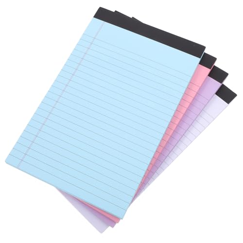 VALICLUD 4 Stück Notizbuch Bürobedarf in Pastelltönen kleine Schreibblöcke Ästhetisches Schulmaterial Sidekick-Notizblock Schreiben von Pads kleine Notizblöcke Papier von VALICLUD