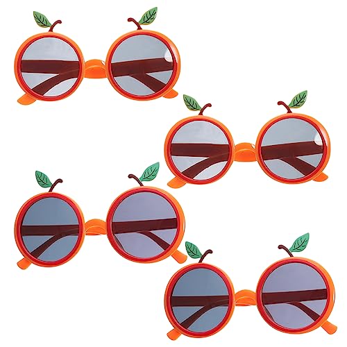 VALICLUD 4 Stück Gläser in Oranger Form Luau Partybrille Kinderbrille Geschenke Für Erwachsene Tropische Brillendekorationen Partybrille Für Erwachsene Sommerdeko Hawaii Strand Abs Bankett von VALICLUD