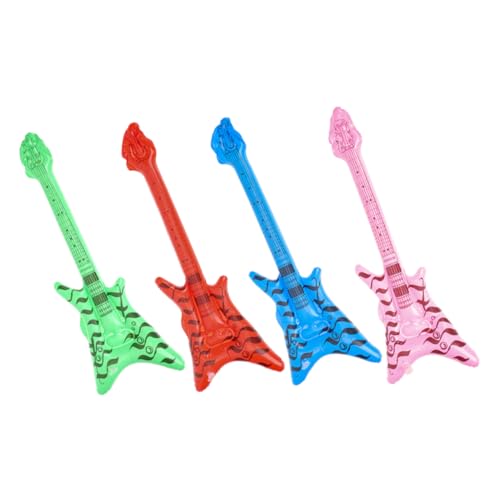 VALICLUD 4 Stück Teiliges Aufblasbares Gitarren Set Retro Party Dekoration für Jahre Interaktive Luftgitarren für Musik Events Geburtstag und Karneval Farben Können Variieren von VALICLUD