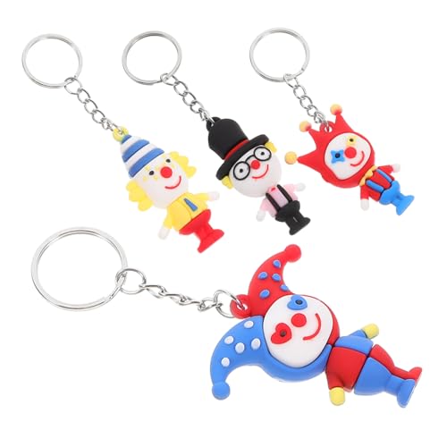 VALICLUD 4 Stück Teiliges Clown Schlüsselanhänger Rucksackanhänger mit Einzigartigem Design Handliche Taschen und Schlüsseldeko als Karneval Party Deko und von VALICLUD
