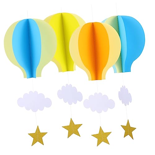 VALICLUD 4 Stück Teiliges Papiergirlanden Heißluftballon Fensterhänger in Gelb und Blau Papier Luftballon Dekoration für Hochzeit Babyparty Geburtstag und Weihnachtsfeier Romantische Party VALICLUD 4 Stück Teiliges Papiergirlanden Heißluftballon Fensterhänger in Gelb und Blau Papier Luftballon Dekoration für Hochzeit Babyparty Geburtstag und Weihnachtsfeier Romantische Party von VALICLUD