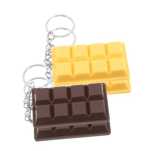 VALICLUD 4 Stück Teiliges Schokoladenmodell Schlüsselanhänger Realistische Valentinstag Dekoration Kawaii Food Charms Langlebig und Detailgetreu als Partygeschenk und Rucksackanhänger von VALICLUD