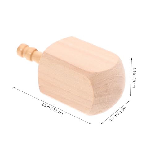 VALICLUD 4 Stück Teiliges Unbemalter Holz Dreidel Natürliche Hanukkah Dekoration DIY Bastelset zum Bemalen Kreative Kinderbeschäftigung Traditionelles Jüdisches Partyspiel von VALICLUD