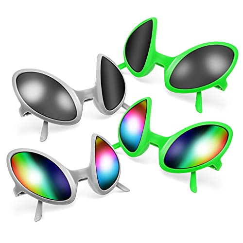 VALICLUD 4 Stück außerirdische Brille Sonnenbrille groß für Erwachsene alien haarreif Kleider Stirnband Kind mit Alien-Brille Cosplay-Brille Gläser Spielzeug Sand Skulptur Partybedarf Abs von VALICLUD