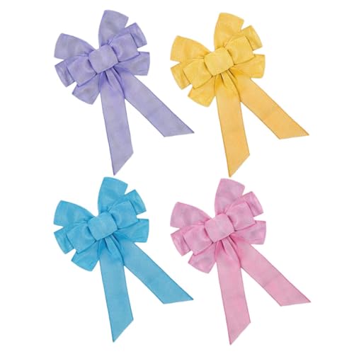 VALICLUD 4 Stück dekorative Schleife frühlingsdeko gelbe Kranzdekorationen DIY-Kranzbandschleifen Lila Kranzdekorationen blaue Kranzdekorationen groß bunt Frühlingsbandschleifen Polyester VALICLUD 4 Stück dekorative Schleife frühlingsdeko gelbe Kranzdekorationen DIY-Kranzbandschleifen Lila Kranzdekorationen blaue Kranzdekorationen groß bunt Frühlingsbandschleifen Polyester von VALICLUD
