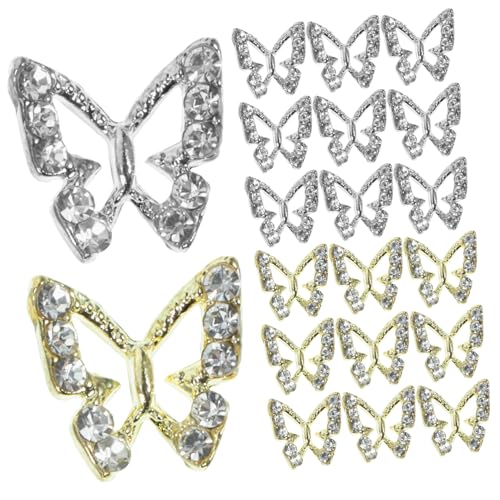VALICLUD 40 Stück Teiliges Schmetterling Nail Charms Metalllegierung mit Funkelnden Strasssteinen Einzigartige Nagelkunst Zubehör für Alltag Hochzeit Party und Nageldesign Fans VALICLUD 40 Stück Teiliges Schmetterling Nail Charms Metalllegierung mit Funkelnden Strasssteinen Einzigartige Nagelkunst Zubehör für Alltag Hochzeit Party und Nageldesign Fans von VALICLUD