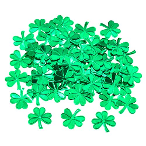 VALICLUD 1 Satz Kleeblattstreusel Kleeblatt Konfetti Kleeblattverzierung St. Patricks Day Tischkonfetti Dekor Ornament Kleeblatt-Paillette Glücklich grüne Blätter Glücksklee schmücken von VALICLUD