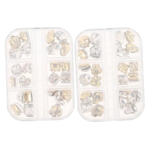 VALICLUD 48 Stück Teiliges Klare Glas-rhinestones Flache Rückseite Langlebige Glasperlen für DIY Nagelkunst Transparent mit Kompakter Zweifach-aufbewahrung für Kreative Nagel VALICLUD 48 Stück Teiliges Klare Glas-rhinestones Flache Rückseite Langlebige Glasperlen für DIY Nagelkunst Transparent mit Kompakter Zweifach-aufbewahrung für Kreative Nagel von VALICLUD