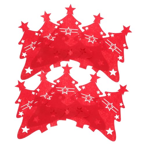 VALICLUD 48 Stück Teiliges Weihnachten aus Rotem Filz Weihnachtsbaum-förmige Bestecktaschen Stabile Gabel Messerbeutel für Festliche Tischdekoration und Organisiertes Servieren VALICLUD 48 Stück Teiliges Weihnachten aus Rotem Filz Weihnachtsbaum-förmige Bestecktaschen Stabile Gabel Messerbeutel für Festliche Tischdekoration und Organisiertes Servieren von VALICLUD