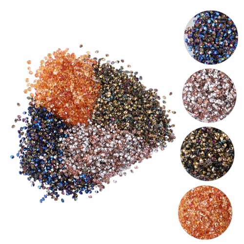 VALICLUD 4Packungen Strasssteinen Für Nagelspitzen Mikro Zirkonien Farben Regenbogen Für DIY Maniküre Und Nail Art Dekoration Für Damen von VALICLUD