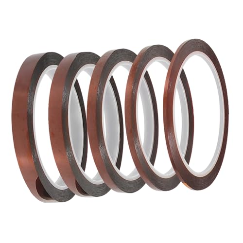VALICLUD 5 Rollen Hochtemperatur Klebeband Polyimid Hitzebeständig Isolierend Stark Lang Breit für Empfindliche Elektronik Schutz und Sublimation Anwendungen VALICLUD 5 Rollen Hochtemperatur Klebeband Polyimid Hitzebeständig Isolierend Stark Lang Breit für Empfindliche Elektronik Schutz und Sublimation Anwendungen von VALICLUD