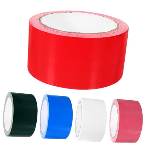 VALICLUD 5 Rollen Teppich Klebeband Starkes Einseitiges Klebeband für Reparaturen und DIY Projekte Farbig Rot Weiß Grün Hellblau Breit von VALICLUD