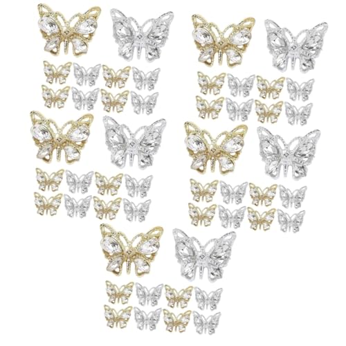 VALICLUD 5 Sätze Schmetterlings Nagelschmuck Charms Aus Glitzernde Dekoration Für Diy Nagelkunst Für Einfache Anwendung Für Zuhause Salon 10 Stück * 5 VALICLUD 5 Sätze Schmetterlings Nagelschmuck Charms Aus Glitzernde Dekoration Für Diy Nagelkunst Für Einfache Anwendung Für Zuhause Salon 10 Stück * 5 von VALICLUD