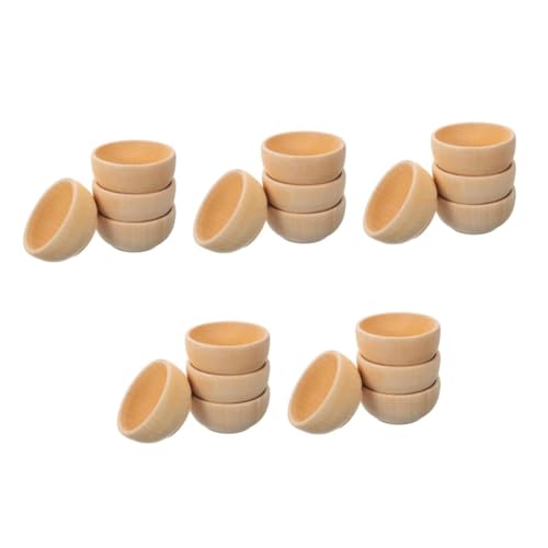 VALICLUD 5 Sätze Teiliges Diy Holzschalen Set Unfertige Holzspielzeuge Für Kreative Dekoration Für Mikrolandschaften Und Bastelprojekte Fördert Die Fantasie Von Kindern 4 Stück * 5 von VALICLUD
