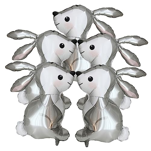 VALICLUD 5 Stück Große Hasenballons Ostern Dekoration Folienballons für Kindergeburtstag und Themenpartys für und Außenbereiche Partydeko für Frühlingsfeiern von VALICLUD