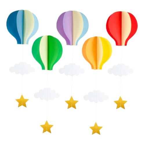 VALICLUD 5 Stück Hängende Heißluftballon Dekorationen mit Wolken für Kindergeburtstage Babypartys und Feiertagsfeiern Einfach zu Befestigen für und Außenbereiche Teiliges VALICLUD 5 Stück Hängende Heißluftballon Dekorationen mit Wolken für Kindergeburtstage Babypartys und Feiertagsfeiern Einfach zu Befestigen für und Außenbereiche Teiliges von VALICLUD