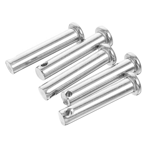 VALICLUD 5 Stück Teiliges Edelstahl Clevis Pins Flacher Kopf Korrosionsbeständige Verbindungssplinte für Gerüstzubehör Robust und Vielseitig für Befestigungen und Sicherungen von VALICLUD