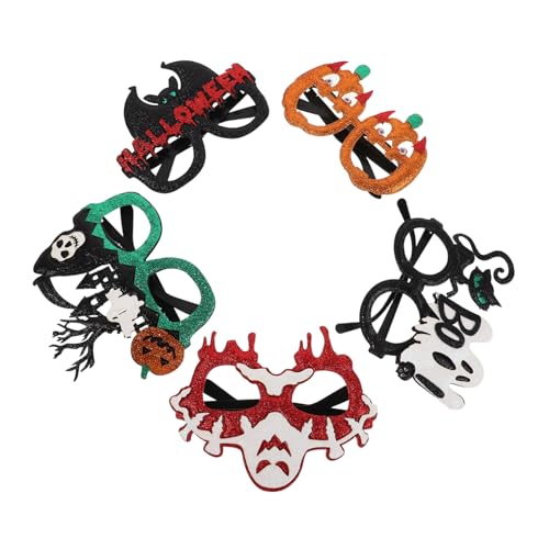 VALICLUD 5 Stück Teiliges Halloween Party Brillen mit Lustigen Fledermaus Kürbis Motiven Leichte Foto Requisiten für Kostüm Accessoires und Vielseitige Festtagsdekoration VALICLUD 5 Stück Teiliges Halloween Party Brillen mit Lustigen Fledermaus Kürbis Motiven Leichte Foto Requisiten für Kostüm Accessoires und Vielseitige Festtagsdekoration von VALICLUD