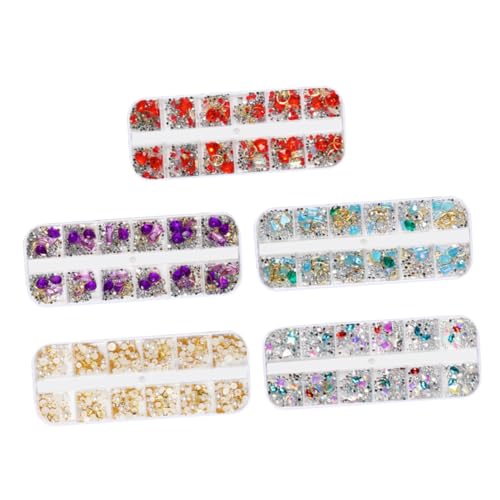 VALICLUD 5 Stück Teiliges Nagelkunst mit Strasssteinen Perlen und Nieten Langlebige DIY Maniküre Dekoration für Natürliche und Künstliche Nägel Leichte Nagelornamente für Damen und Frauen VALICLUD 5 Stück Teiliges Nagelkunst mit Strasssteinen Perlen und Nieten Langlebige DIY Maniküre Dekoration für Natürliche und Künstliche Nägel Leichte Nagelornamente für Damen und Frauen von VALICLUD