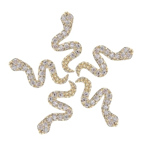 VALICLUD 5 Stück Teiliges Schlangen Nail Art Charms aus Robustem Metall mit Glitzernden Strasssteinen Gotisches Design für DIY Maniküre Vielseitig für Partys Hochzeiten und Alltag VALICLUD 5 Stück Teiliges Schlangen Nail Art Charms aus Robustem Metall mit Glitzernden Strasssteinen Gotisches Design für DIY Maniküre Vielseitig für Partys Hochzeiten und Alltag von VALICLUD