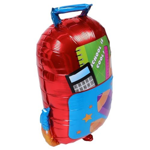 VALICLUD 5stücke Schultaschen-luftballons Aus Aluminiumfolie Für Schulanfang Aufblasbare Partydekoration Für Klassenzimmer Und Feiern Wiederverwendbares Schulsaisonzubehör von VALICLUD