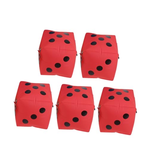 VALICLUD 5 Stück Teiliges Würfel Mattrot Wiederverwendbar Robustes Aluminiumfolie Vielseitig für Geburtstag Hochzeit Spielnacht und Partydekoration VALICLUD 5 Stück Teiliges Würfel Mattrot Wiederverwendbar Robustes Aluminiumfolie Vielseitig für Geburtstag Hochzeit Spielnacht und Partydekoration von VALICLUD
