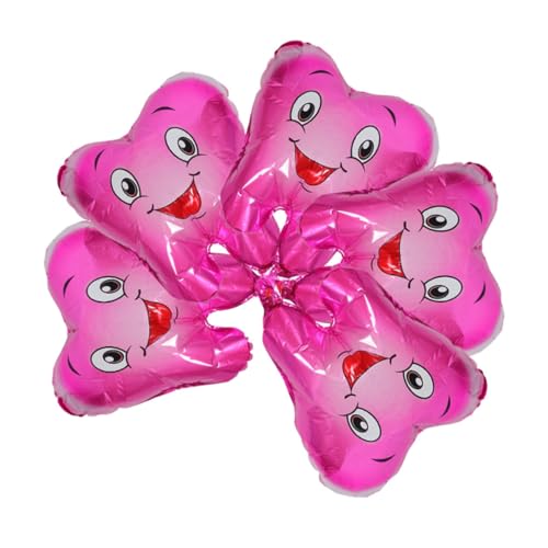 VALICLUD 5 Stück Zahnballons für Babyparty Lustige Folienballons für Feierlichkeiten Einfache Handhabung und Deko für Jungen und Mädchen von VALICLUD