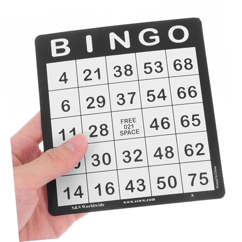 VALICLUD 50 Stück Bingo Spielkarten aus Papier Vielseitige Partyspiele für Familie und Erwachsene Leicht und Tragbar für Sommerfeste Muttertag und Gesellige Unterhaltung von VALICLUD