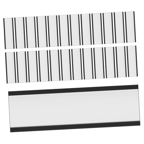 VALICLUD 50 Stück C-kanal-magnetetikettenhalter Mit Weißen Karteneinsätzen, Durchsichtiger Kunststoffschutz Für Aktenschrank, Regal, Werkzeugkasten, Schublade von VALICLUD