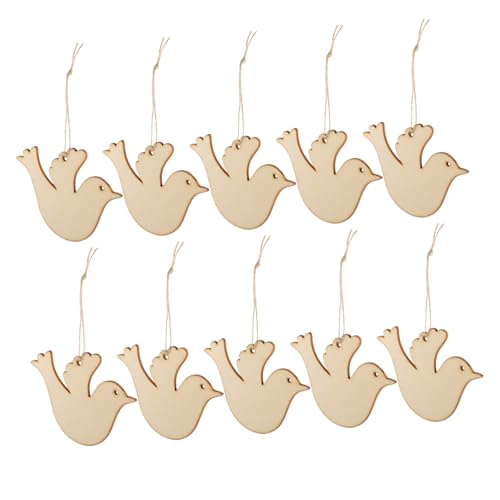 VALICLUD 50 Stück Diy Holzscheiben Set Weihnachtsvogel Holzanhänger Unbeschichtete Holzscheiben für Bastelarbeiten Bemalbare Ornamente mit Juteschnur für Weihnachtsdekoration und Kreative VALICLUD 50 Stück Diy Holzscheiben Set Weihnachtsvogel Holzanhänger Unbeschichtete Holzscheiben für Bastelarbeiten Bemalbare Ornamente mit Juteschnur für Weihnachtsdekoration und Kreative von VALICLUD