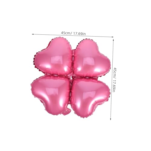 VALICLUD 50 Stück Folienballons Herzform mit Kleeblatt Motiv Wiederverwendbar Vielseitige Partydekoration für Valentinstag Geburtstage Hochzeiten Jubiläen Auffällige Festgestaltung von VALICLUD