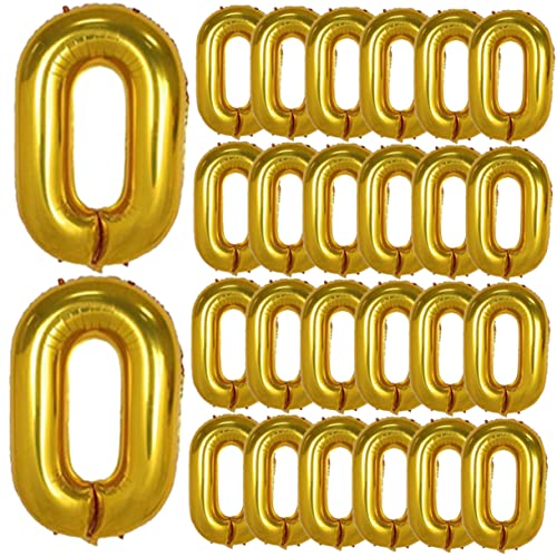VALICLUD 50 Stück Folienkettenballons Retro Thema für Geburtstagsfeiern Hochzeiten und Partys Goldene Luftballons zur Dekoration für Jahre Festlichkeiten von VALICLUD