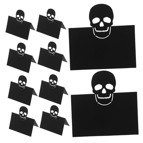 VALICLUD 50stücke Totenkopf-tischkarte Für Hochzeit Sitzplatzkarten Mit Namen Zeltmotiv Blanko-karton Für Bankett-tischdekoration Buffet Geburtstag Hochzeitsbedarf von VALICLUD