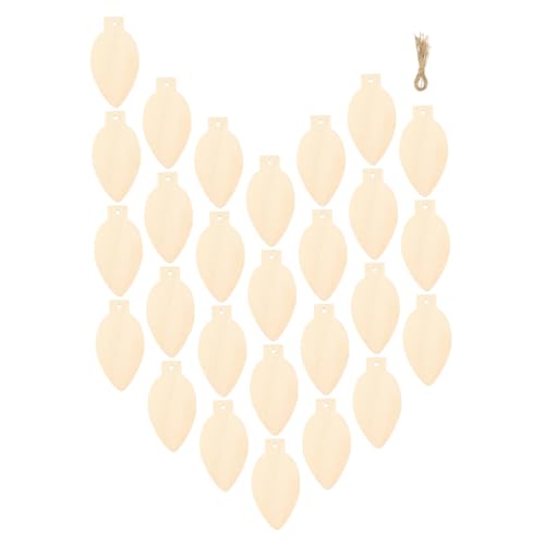 VALICLUD 50 Stück Holzscheiben für Weihnachten Unvollendete Dekorative Holzscheiben im Glühbirnen Design für Diy Projekte und Bastelbedarf für Kreative Kunstwerke VALICLUD 50 Stück Holzscheiben für Weihnachten Unvollendete Dekorative Holzscheiben im Glühbirnen Design für Diy Projekte und Bastelbedarf für Kreative Kunstwerke von VALICLUD