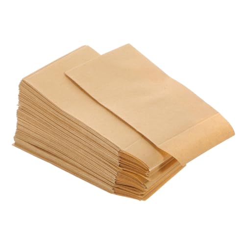 VALICLUD 50 Stück Kraftpapier Umschläge Selbstklebend Kleine Aufbewahrungsumschläge für Samen Münzen und Kleine Gegenstände Robuste Papierverpackungstaschen mit Beschriftungsfeld von VALICLUD