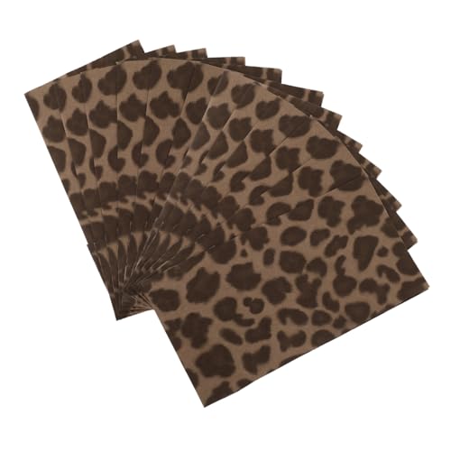 VALICLUD 50 Stück Leopard -Papiertüte Weihnachtspapiertüten mit Griffen Taschen favorisieren Stoff Party kleine Papiertüte Papiertüten Masse Plätzchentüten aus Papier von VALICLUD