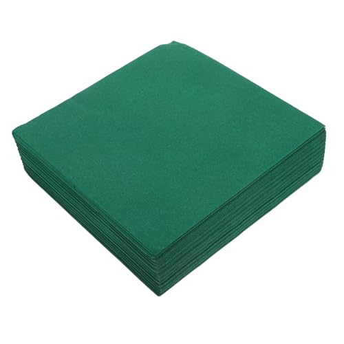 VALICLUD 50 Stück Papierserviette Servietten Burgunderfarbenes Seidenpapier Gasttücher Burgunderrote Serviette Jungfräulicher Zellstoff Dark Green von VALICLUD