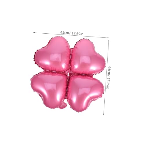 VALICLUD 50 Stück Teiliges Aluminium folien herzballons mit Vierblättrigem Kleeblatt design Rosafarbene Dekoration für Valentinstag Hochzeit Geburtstag und Festliche Feiern Vielseitig VALICLUD 50 Stück Teiliges Aluminium folien herzballons mit Vierblättrigem Kleeblatt design Rosafarbene Dekoration für Valentinstag Hochzeit Geburtstag und Festliche Feiern Vielseitig von VALICLUD