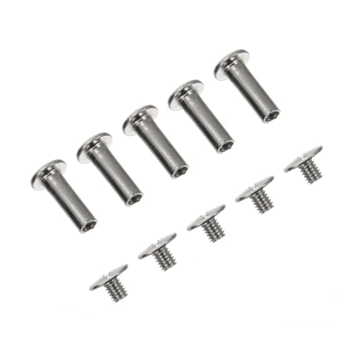 VALICLUD 50 Stück Teiliges Buchschrauben aus Kohlenstoffstahl Rostfreie Nagel Rivet Buttons Stabile Schraubnieten für Leder Installieren mit Schraubendreher Vielseitig für DIY Bindung und VALICLUD 50 Stück Teiliges Buchschrauben aus Kohlenstoffstahl Rostfreie Nagel Rivet Buttons Stabile Schraubnieten für Leder Installieren mit Schraubendreher Vielseitig für DIY Bindung und von VALICLUD