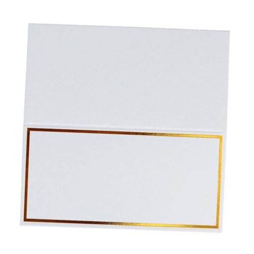 VALICLUD 50 Stück Tischkarten Weiß mit Goldrand Blanko Namenskarten aus Hochwertigem Papier für Hochzeit Tischdekoration Platzkarten zum Beschriften Elegant für Party Bankett und Feier VALICLUD 50 Stück Tischkarten Weiß mit Goldrand Blanko Namenskarten aus Hochwertigem Papier für Hochzeit Tischdekoration Platzkarten zum Beschriften Elegant für Party Bankett und Feier von VALICLUD