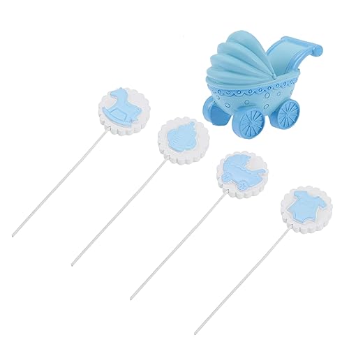VALICLUD 5Stücke Teiliges Babyparty Kuchen Dekorationen Kinderwagen Und Flasche Cake Topper Für Geburtstagsfeiern Langlebig Sicher Kreative Harzfiguren Zur Gestaltung Fröhlichen von VALICLUD