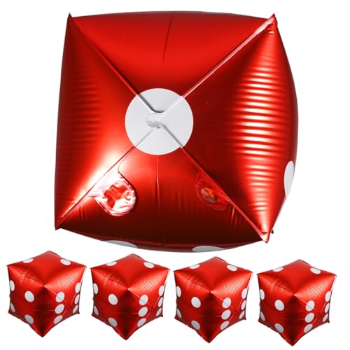 VALICLUD 5Stücke Würfelballons Aus Aluminiumfolie Themenparty Dekoration Für Jahre Feste Für Geburtstagsfeiern Und Poker Events VALICLUD 5Stücke Würfelballons Aus Aluminiumfolie Themenparty Dekoration Für Jahre Feste Für Geburtstagsfeiern Und Poker Events von VALICLUD