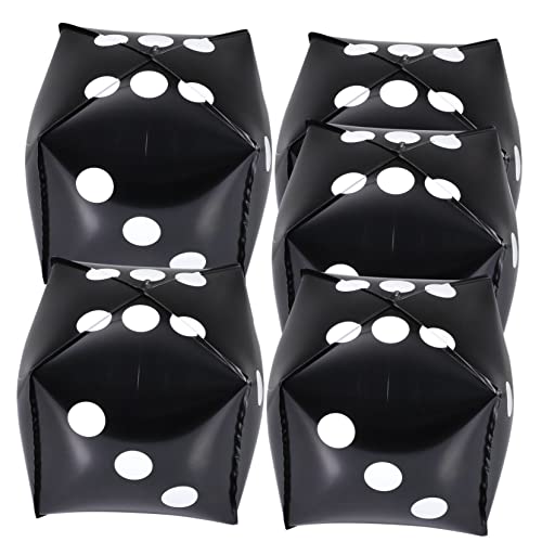 VALICLUD 5Stücke Würfelballons aus Aluminiumfolie Partydekoration Langlebig und Aufblasbar für Las Vegas Themenfeiern Kreative Dekoration von VALICLUD