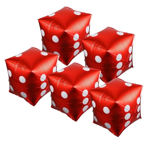 VALICLUD 5Stücke Würfelfolienballons Für Themenpartys Rote Dekoration Für Geburtstagsfeiern Und Spieleabende Langlebig Verwenden VALICLUD 5Stücke Würfelfolienballons Für Themenpartys Rote Dekoration Für Geburtstagsfeiern Und Spieleabende Langlebig Verwenden von VALICLUD