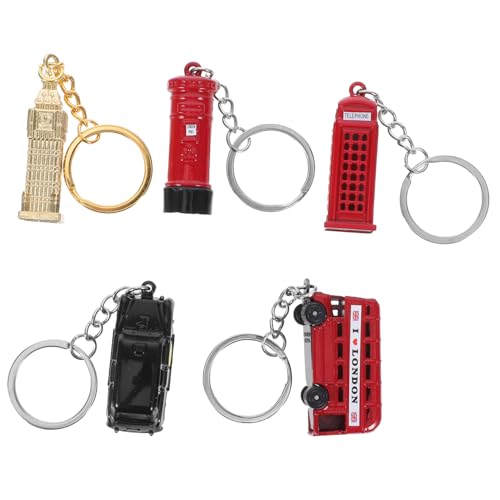 VALICLUD 5pcs London Souvenir Keychain Red Bus Mailbox Telefonstand London Taxi Souvenirs Uk Themed Schlüsselring Für Sammlerreisende VALICLUD 5pcs London Souvenir Keychain Red Bus Mailbox Telefonstand London Taxi Souvenirs Uk Themed Schlüsselring Für Sammlerreisende von VALICLUD