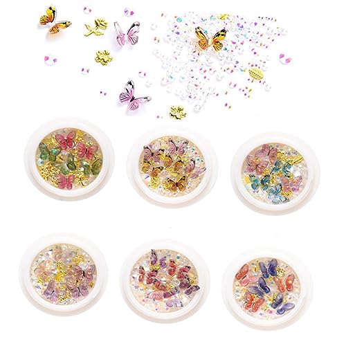 VALICLUD 6 Boxen Nail Art Schmuck Strass Nieten Basteln Damen Nägel Pailletten Strasssteine Kristalle Accessoires Mädchen Basteln Spike Nail Strass Nagelsticker Maniküre Charm VALICLUD 6 Boxen Nail Art Schmuck Strass Nieten Basteln Damen Nägel Pailletten Strasssteine Kristalle Accessoires Mädchen Basteln Spike Nail Strass Nagelsticker Maniküre Charm von VALICLUD
