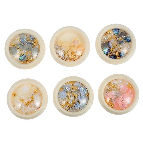 VALICLUD 6 Boxen Teiliges Nagelschmuck mit Verschiedenen Designs DIY Nail Art Dekorationen für Kreative Maniküre und Looks für Persönlichen Gebrauch VALICLUD 6 Boxen Teiliges Nagelschmuck mit Verschiedenen Designs DIY Nail Art Dekorationen für Kreative Maniküre und Looks für Persönlichen Gebrauch von VALICLUD