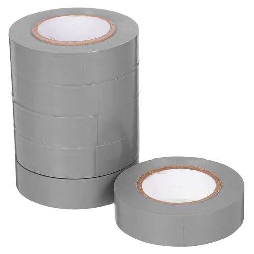 VALICLUD 6 Rollen Isolierband Hochwertiges Elektriker Klebeband für und Außenanwendungen Flexibel für Kabelisolierung und Bündelung Hohe Haftkraft Graue PVC von VALICLUD